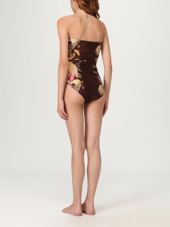 25FW 짐머만 원피스 수영복 4258WSS253 BURPLMFLO Brown - ZIMMERMANN