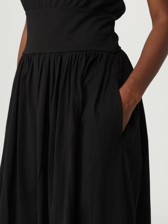 25FW 토템 슬리브리스 코튼 티셔츠 드레스 2326022770 200 Black - TOTEME