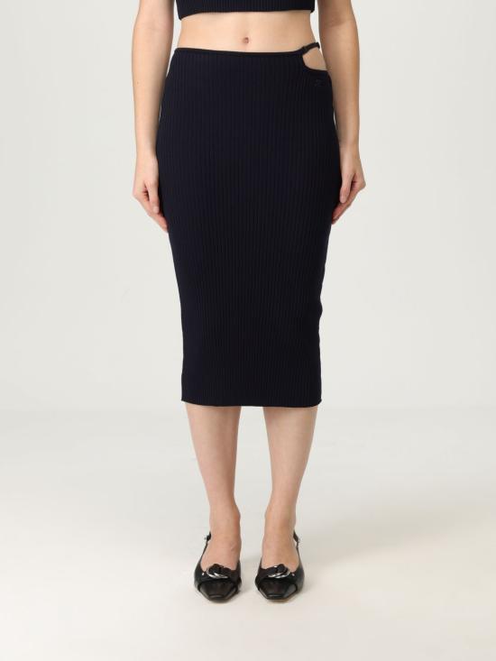 25FW 쿠레쥬 미디 스커트 125MJU232FI0001 7075 Blue