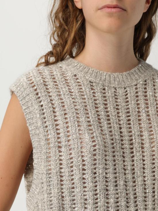 25FW 브루넬로 쿠치넬리 베스트 MGN364300 CFE47 Pearl - BRUNELLO CUCINELLI