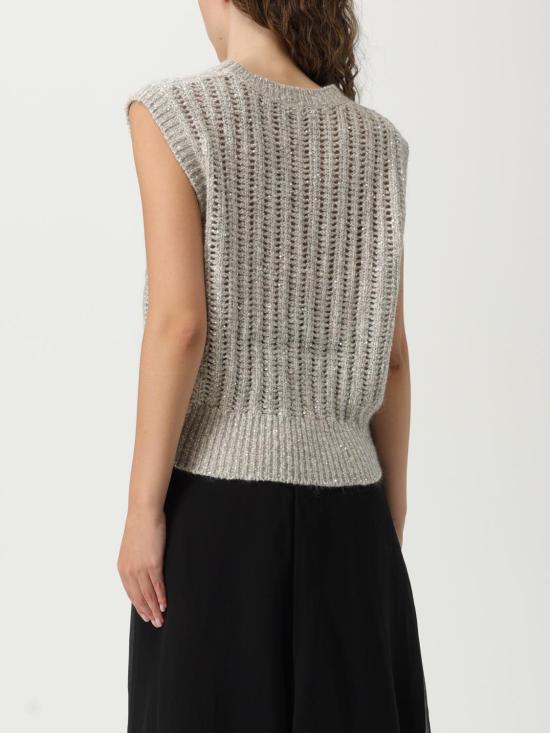 25FW 브루넬로 쿠치넬리 베스트 MGN364300 CFE47 Pearl - BRUNELLO CUCINELLI