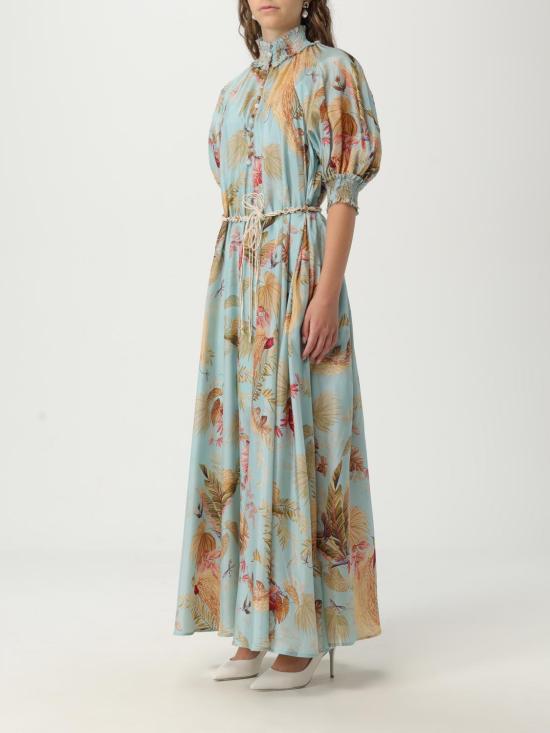 25FW 짐머만 롱 원피스 4554DSS253 AQPLMFLO Blue - ZIMMERMANN