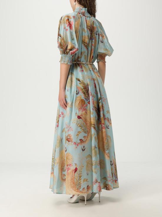 25FW 짐머만 롱 원피스 4554DSS253 AQPLMFLO Blue - ZIMMERMANN