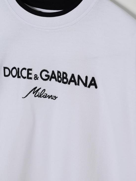 25FW [키즈] 돌체앤가바나 티셔츠 L4JTIYG7PEJ W0800 White - DOLCE & GABBANA