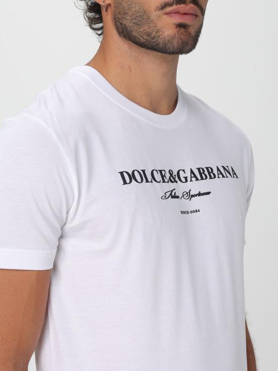 25FW 돌체앤가바나 프린트 코튼 티셔츠 G8RN8TG7O9Y W0800 White - DOLCE & GABBANA