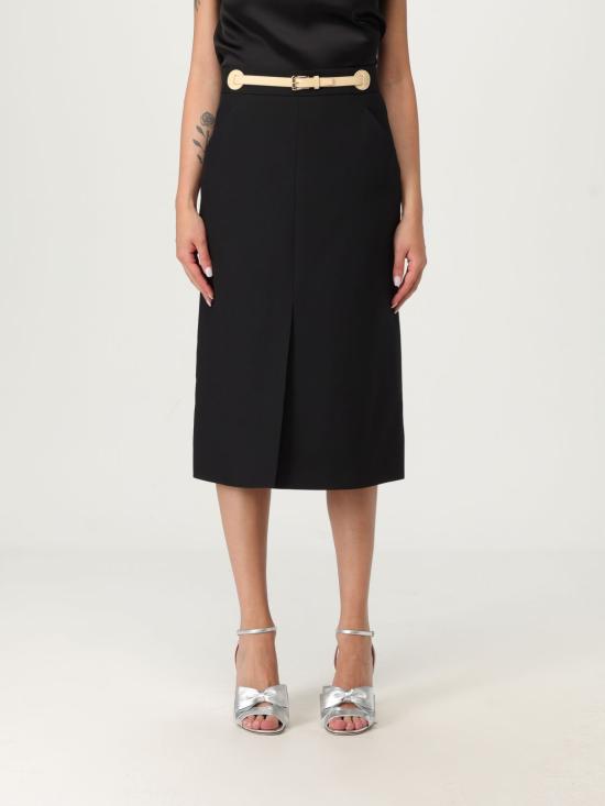 25FW 발렌티노 가라바니 미디 스커트 7B3RADM51CF TB1 Black