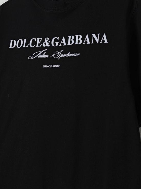 25FW [키즈] 돌체앤가바나 티셔츠 L4JTHUG7PBN N0000 Black - DOLCE & GABBANA