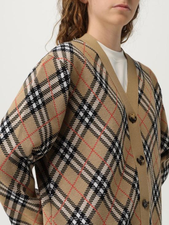 25FW 버버리 체크 울 가디건  8110579 Sand - BURBERRY