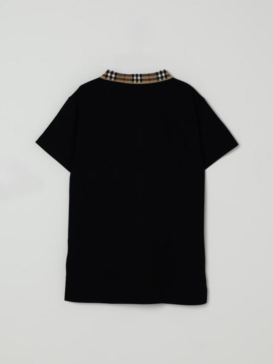 25FW [키즈] 버버리 폴로 셔츠 8105570 Black - BURBERRY