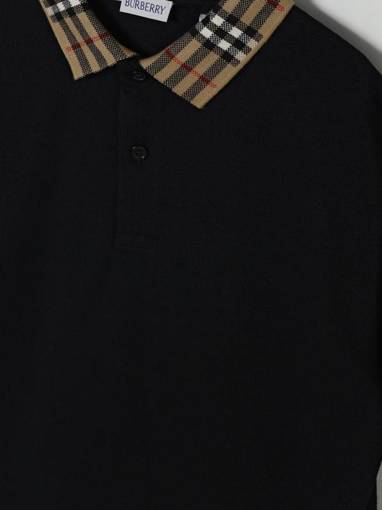 25FW [키즈] 버버리 폴로 셔츠 8105570 Black - BURBERRY