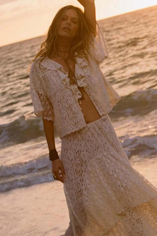  SPELL & THE GYPSY COLLECTIVE 블라우스 스펠 앤 더 집시 콜렉티브 럭스 리스본 레이스  크림