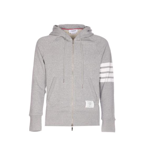 26SS 톰브라운 사선완장 투웨이 후드집업 집업 니트 MJT022H00535068 GRAY