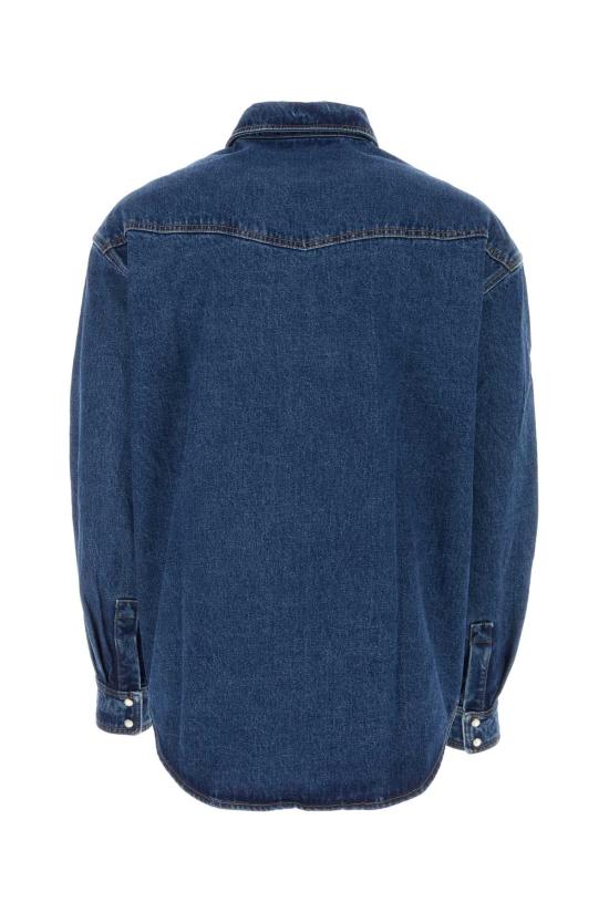  팜앤젤스 데님 셔츠 PMYD023R24DEN002 4001 Blue - PALM ANGELS