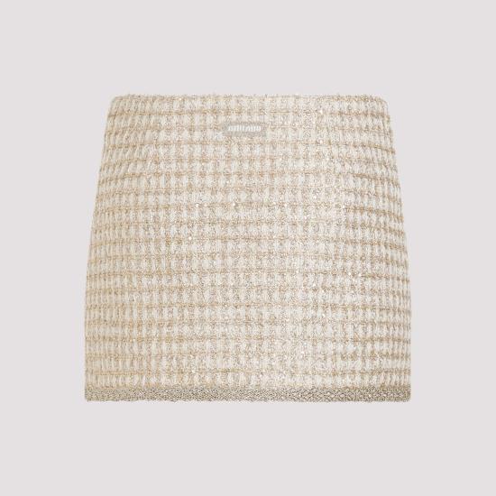  미우미우 숏 스커트 MG2135SOOO1377 F0C58 AVORIOORO - MIU MIU