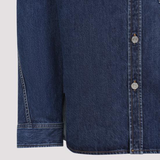 25FW 지방시 데님 셔츠 BM615W516L 401 DARK BLUE - GIVENCHY