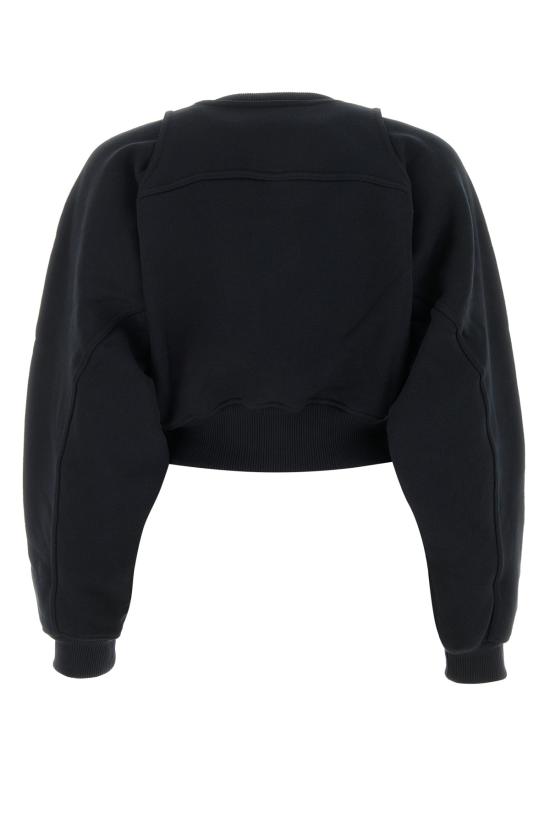  오프화이트 긴팔 티셔츠 OWBA071C99FLE001 1001 BLACKWHIT - OFF WHITE