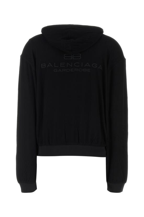 25SS 발렌시아가 후드 티셔츠 806736TRVW2 1000 Black - BALENCIAGA