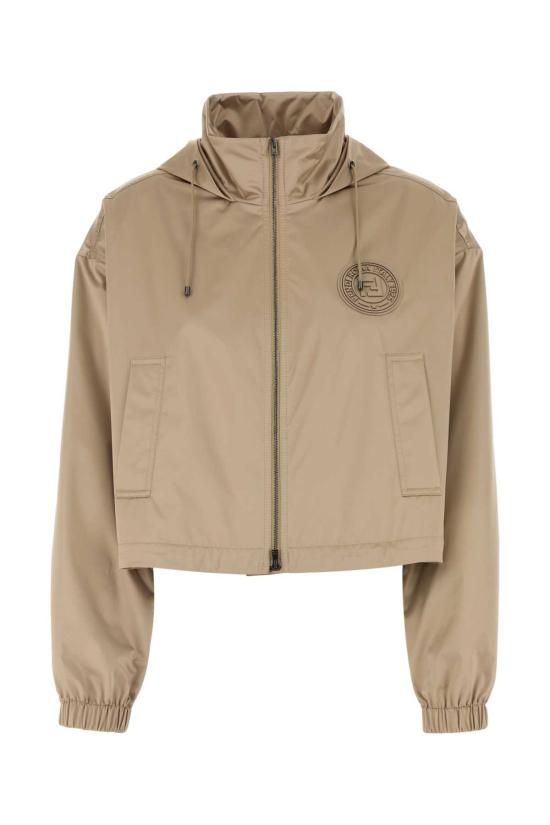 25SS 펜디 테크 실크 윈드브레이커 FAN198AT8H F1RX9 Camel