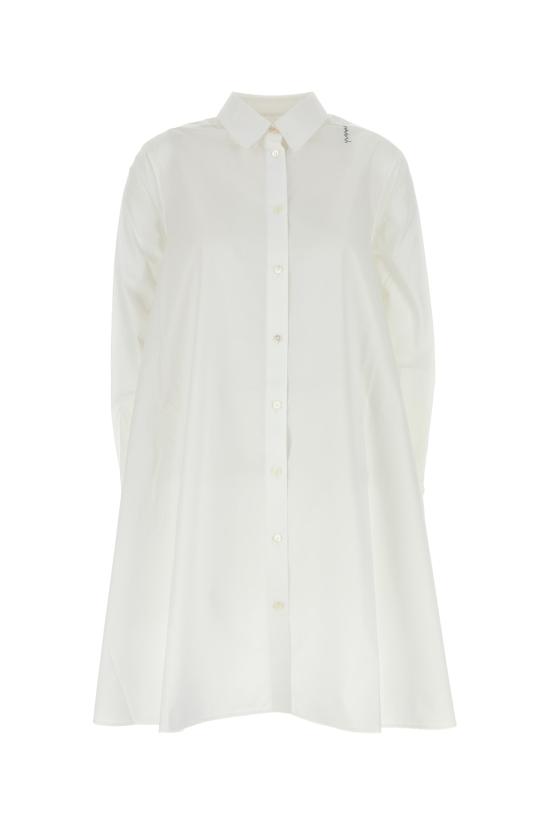 25SS 마르니 미디 원피스 ABMA1365S0UTC223 00W01 LILYWHITE