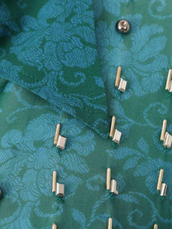 25SS 드리스 반 노튼 블라우스 2510107631011 503 TURQUOISE - DRIES VAN NOTEN