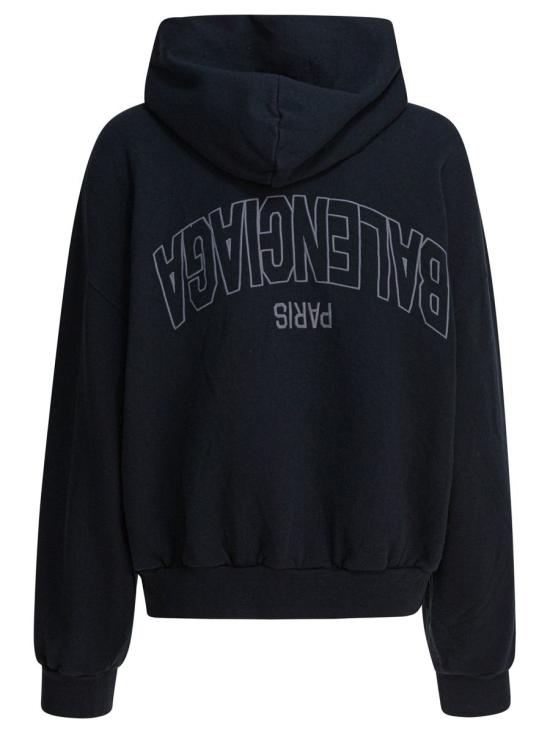 25FW 발렌시아가 후드 티셔츠 803264TSVU71750 FADED BALCK - BALENCIAGA