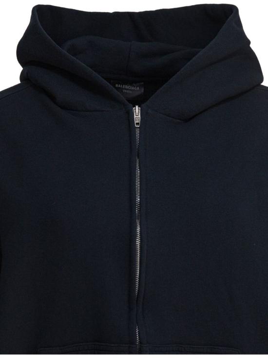 25FW 발렌시아가 후드 티셔츠 803264TSVU71750 FADED BALCK - BALENCIAGA