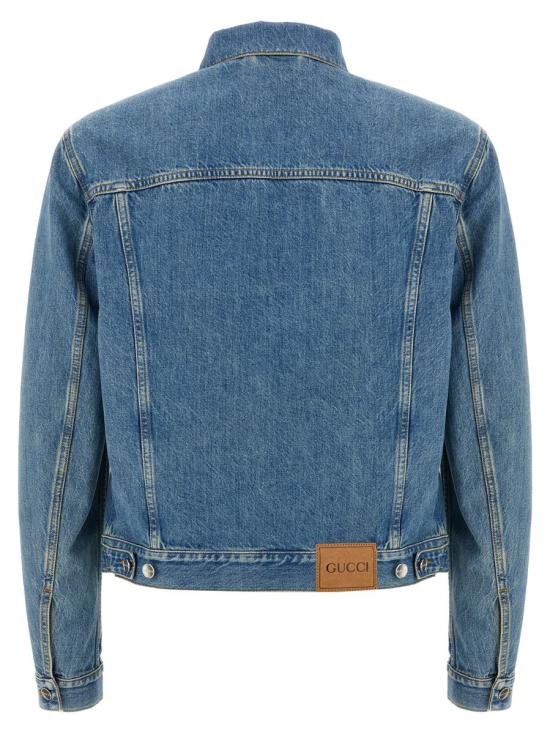  구찌 레이저 더블 G 데님 자켓 레이저 더블 G 데님  815625XDC6W4492 BLUE - GUCCI