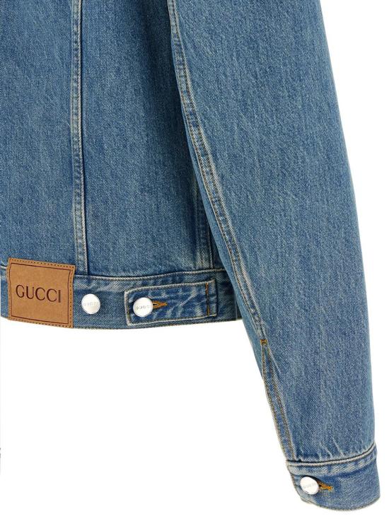  구찌 레이저 더블 G 데님 자켓 레이저 더블 G 데님  815625XDC6W4492 BLUE - GUCCI
