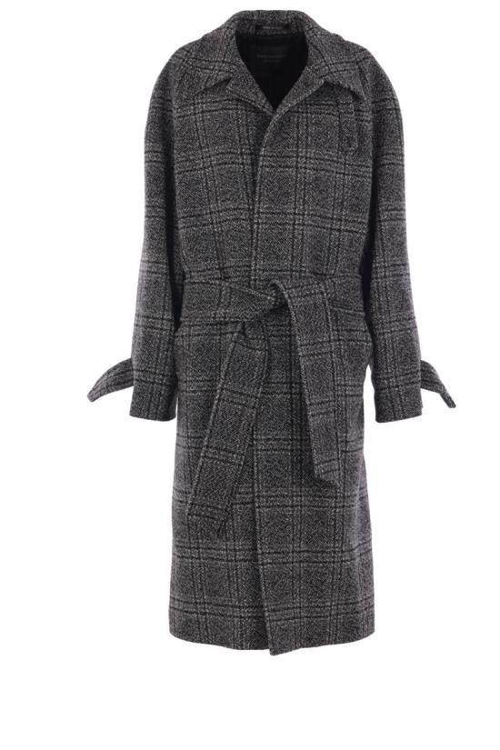 25FW 발렌시아가 원 레이어 레글런 코트 838934TSU201269 GREY BLACK