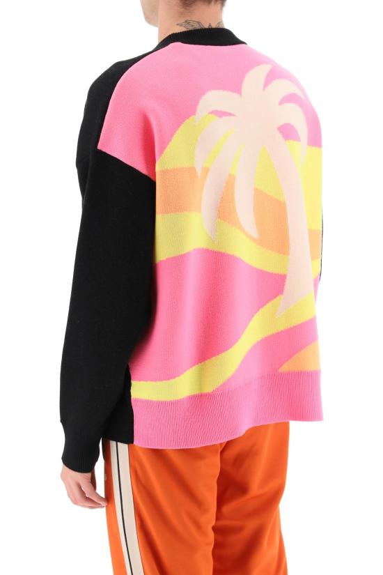  팜앤젤스 긴팔 티셔츠 PMHE007S23KNI001 1084 Multicolor - PALM ANGELS