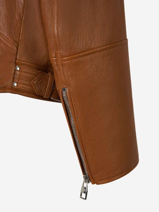 24FW 알렉산더 맥퀸 바이커 자켓 626381Q5LDS 2029TOBACCO BROWN - ALEXANDER MCQUEEN