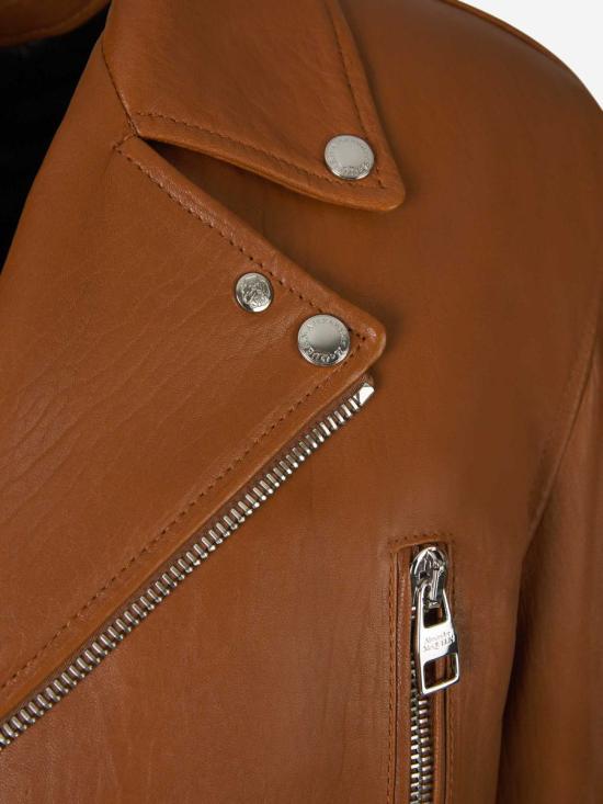 24FW 알렉산더 맥퀸 바이커 자켓 626381Q5LDS 2029TOBACCO BROWN - ALEXANDER MCQUEEN