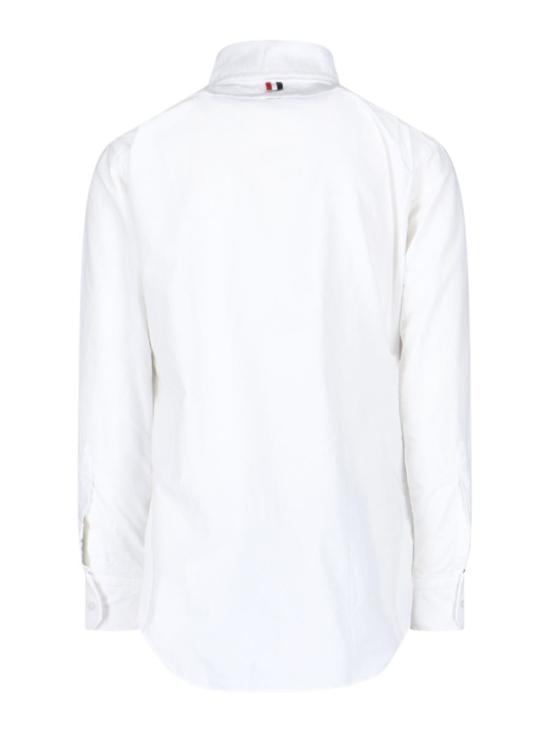 25SS 톰브라운 옥스포드 클래식 그로그랭 플래킷 셔츠 MWL010E F0313100 WHITE - THOM BROWNE