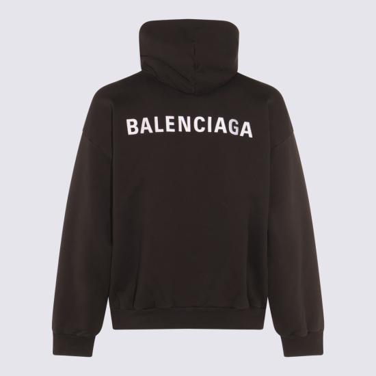 25FW 발렌시아가 미디엄 핏 후드 티셔츠  767877TRVJ31569 FADED BLACK - BALENCIAGA