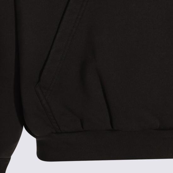 25FW 발렌시아가 미디엄 핏 후드 티셔츠  767877TRVJ31569 FADED BLACK - BALENCIAGA