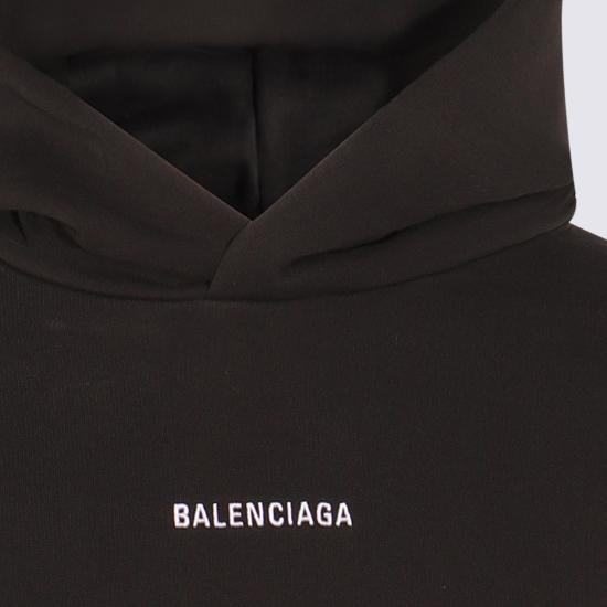 25FW 발렌시아가 미디엄 핏 후드 티셔츠  767877TRVJ31569 FADED BLACK - BALENCIAGA
