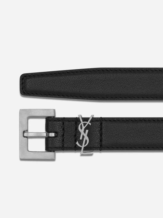 25SS 생로랑 가죽 벨트 612616BRM0E 1000Nero Black - SAINT LAURENT