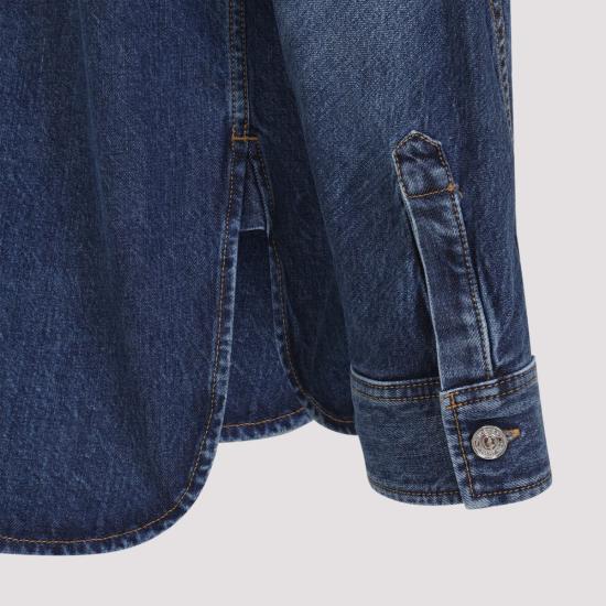 25FW 지방시 데님 셔츠 BM615W516L 401 BLUE - GIVENCHY