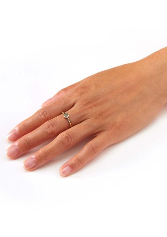  스코샤 반지 미드데이 링과 그린 사파이어 링 - SCOSHA