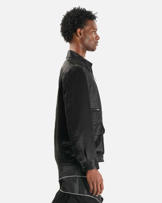  꼼데가르송 가죽 자켓 Comme Des Garçons 폴리에스테르 태피터 프릴 안감 재킷 - COMME DES GARCONS