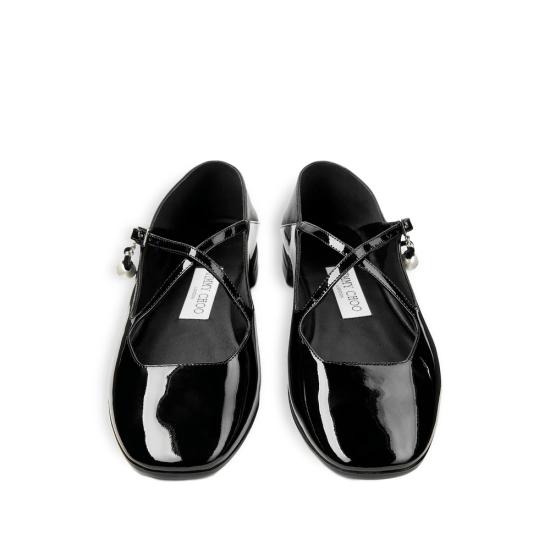 25FW 지미추 플랫 슈즈 ELERI BALLERIN UKQ BLACK - JIMMY CHOO