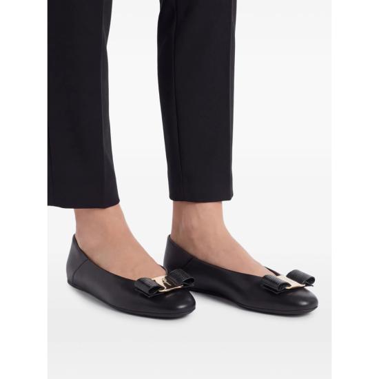 25FW 살바토레 페라가모 플랫 슈즈 01K221 0782883 1C NERO BLACK - SALVATORE FERRAGAMO