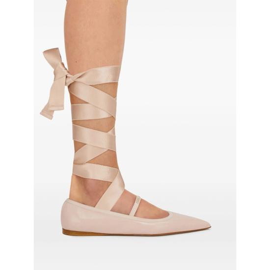 25SS 살바토레 페라가모 앵클 리본 발레 플랫 슈즈 01K219 0782675 1C BALLE PINK - SALVATORE FERRAGAMO