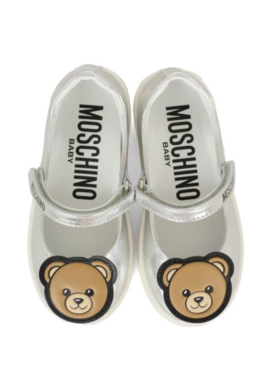 25FW [키즈] 모스키노 플랫 슈즈 81828 VAR1 SILVER - MOSCHINO