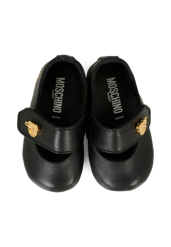 25FW [키즈] 모스키노 플랫 슈즈 81822 VAR1 BLACK - MOSCHINO