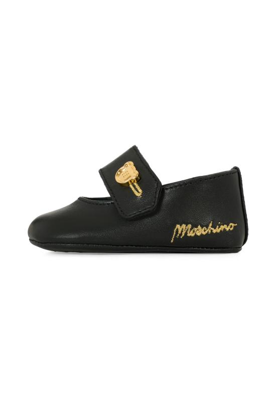 25FW [키즈] 모스키노 플랫 슈즈 81822 VAR1 BLACK - MOSCHINO