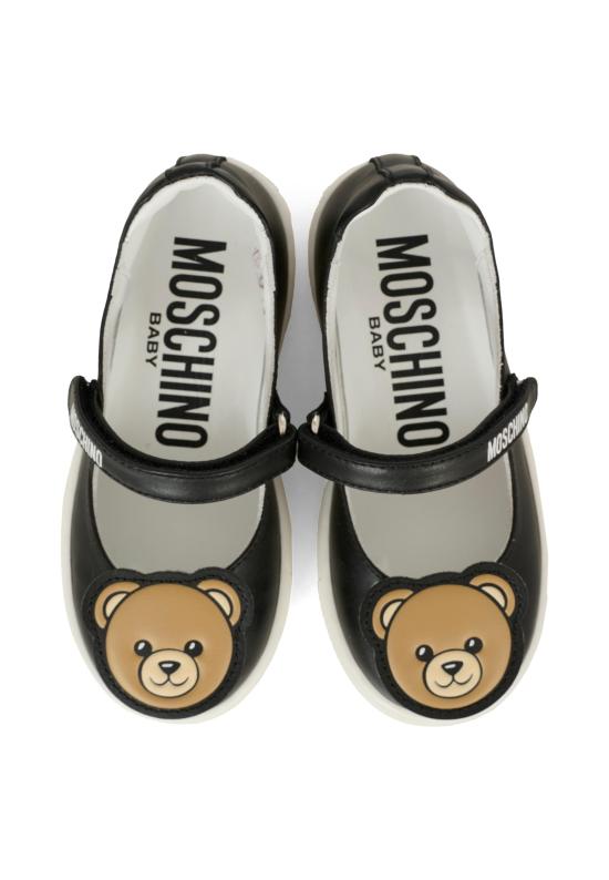 25FW [키즈] 모스키노 플랫 슈즈 81828 VAR2 BLACK - MOSCHINO