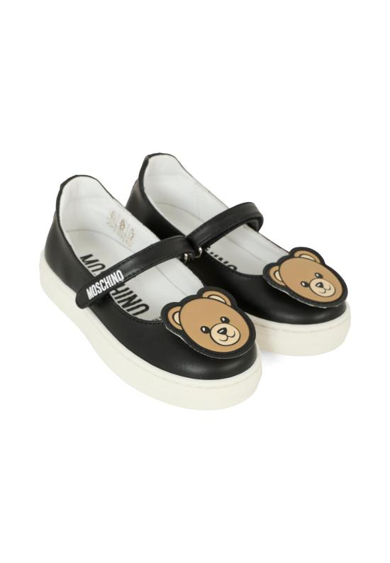 25FW [키즈] 모스키노 플랫 슈즈 81828 VAR2 BLACK - MOSCHINO