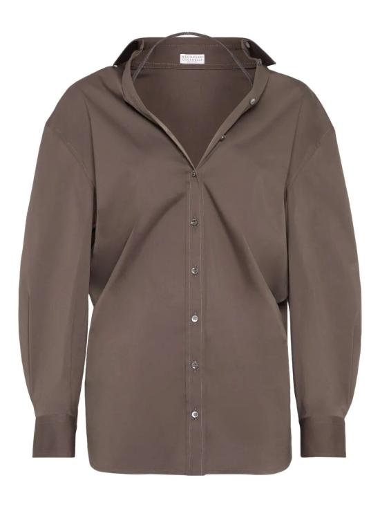 25FW 브루넬로 쿠치넬리 셔츠 M0091ND806 C8705 BROWN - BRUNELLO CUCINELLI