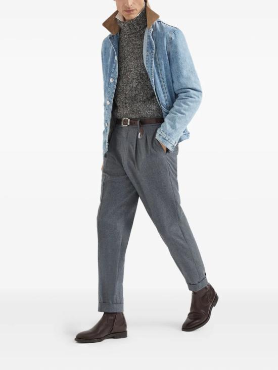 25FW 브루넬로 쿠치넬리 터틀넥 스웨터  M2B300703 C074 DARK GREY - BRUNELLO CUCINELLI